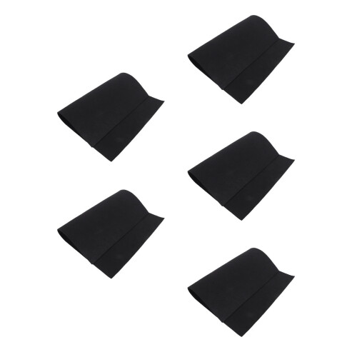 5Pcs Black Felt Mat Calligraphy Writing Desk Pad for Students
