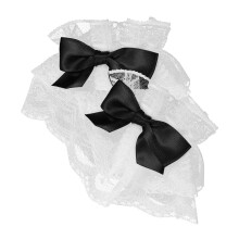 1Paire Manchettes Poignet Noir Manche Fausse Femme