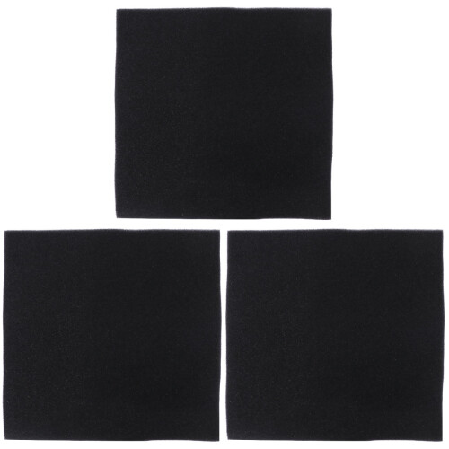 3Pièces Filtre Éponge Aquarium Noir Polyvalent