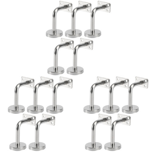 15Pièces Support Bannière Escalier Acier Inoxydable Argent Robuste