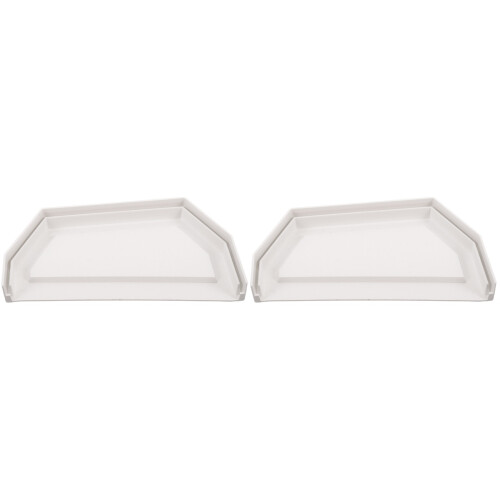 2Pièces Embouts Gouttières PVC Blancs Étanches Pour Évacuation Eau