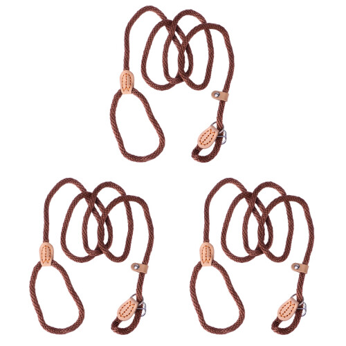 3Pièces Laisse Formation Café Nylon Durable