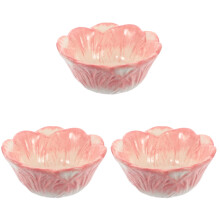 3Pièces Bols Chou Céramique Rose Design Mignon Pour Cuisine Snacks