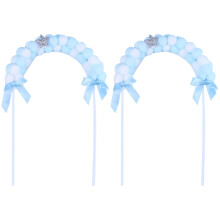 2Pièces Accessoires Bleu Tissu Star Pour Gâteaux Événements Festifs