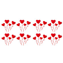 80Pièces Accessoires Coeur Rouge Pour Cupcakes Et Desserts Fêtes