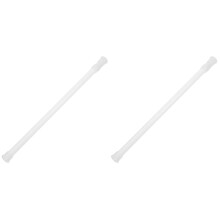 2Pièces Tringles Télescopiques Blanches Pour Douche Séchage