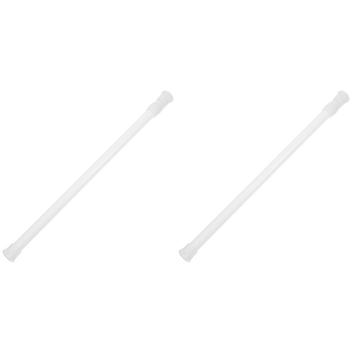 2Pièces Tringles Télescopiques Blanches Pour Douche Séchage