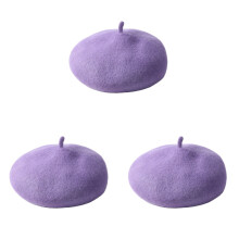 3Pièces Bébé Violet, Laine Respirante Et Chaude Pour