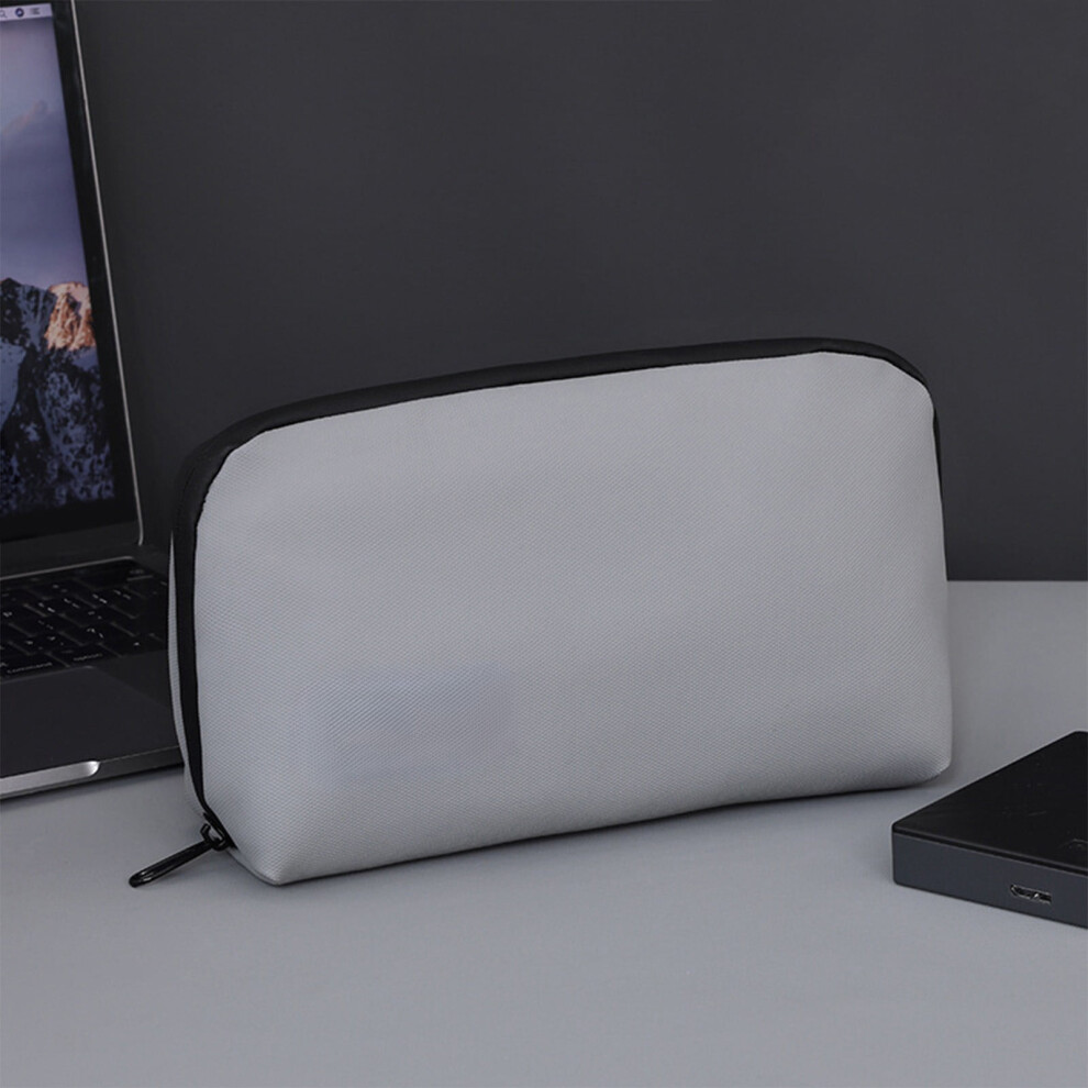 Storage Bag For Cables Headphones Hard Drives Power Banks Gray 9066521596911