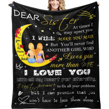 Coperta regalo di compleanno per sorella (40x50 pollici) – Regali unici per sorelle, compatibile con idee regalo per sorella e fratello