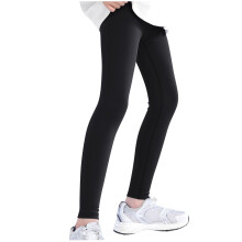 Kinderyogabroek met hoge taille, compressielegging voor hardlopen voor jongens en meisjes, geschikt voor sportactiviteiten, zwart, maat 8-9 jaar