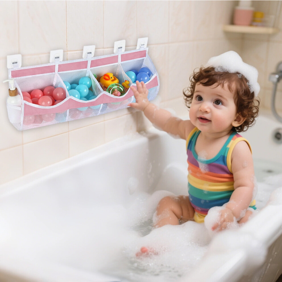 Dinosaur Bathtub Toy Storage Bag for Kids – Keeps Bath Toys Organized & Bathroom Tidy, Compatible with All Standard Bathtubs