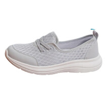 Scarpe ortopediche Willtoo da donna, comode, universali, con suola scorrevole, leggere, in mesh, scarpe da ginnastica slip-on, grigie, larghezza 7.5