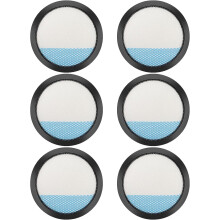 Kit com 6 filtros de aspirador de pó vertical sem fio ONE+ de 18V para Ryobi PCL720/PBLSV716/PBLSV717, reutilizáveis e laváveis, compatíveis com