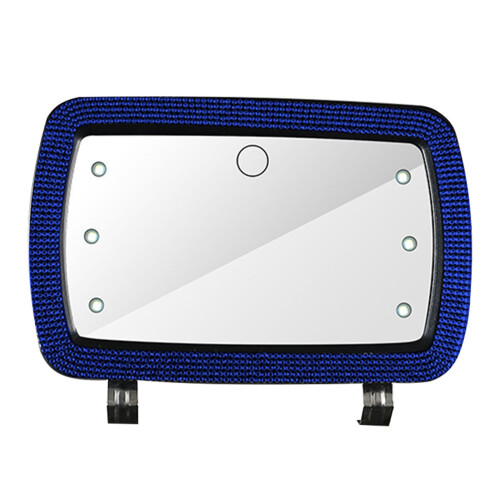 Rechargeable Car Visor Vanity Mirror with 3 Dimmable Light Modes, Clip-on for Sun Visor – Compatible with Most Vehicles