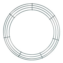 Wire Wreath Frame Metal Round 48 Inch 4/2/1 Pack