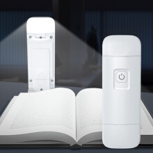 Ladattava LED-kirjavalo – 10,7 x 4 x 2 cm, 350 joustava, USB-lataus, makuuhuoneeseen/matkalle/opiskeluun, valkoinen kompakti klipsivalo