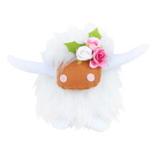 Peluche vache Highland brune, animal en peluche doux, 30 cm