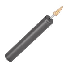Gereedschap voor het bedrukken van leren randen, met een behuizing van hoogwaardig aluminium en een oliebesparende applicator. Essentieel gereedschap