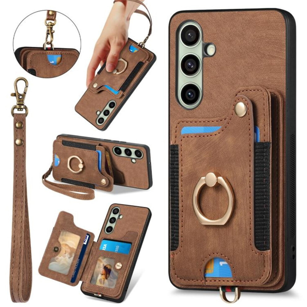 Samsung Galaxy A36 5G Pu Leather Wallet Case Brown 9065194879512