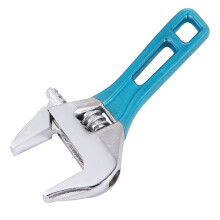 Multifunctional Short Handle Wrench Adjustable Spanner for Home Use Made of High Carbon Steel Blue Color Maximum Opening 31mm