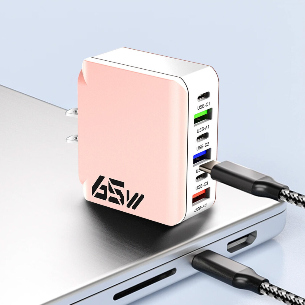 Wzxpwt 65W Multi-Port Fast Charging Charger, Usb Compatible 6-In-1 Rapid Charger For Multiple Devices Â Compact & Safe Travel Adapter 9152228674189