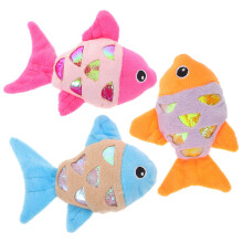 Plush Fish Cat Toy with Sound 3 Pieces