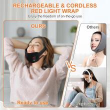 Red Light Therapy Belt for Neck, Chin, Wrist, Leg, Hand – 660nm + 850nm, Portable, Timer, Compatible with Red Light Therapy Devices