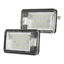 2 Pcs License Plate Light Tag Lights Removable Gel Auto Black