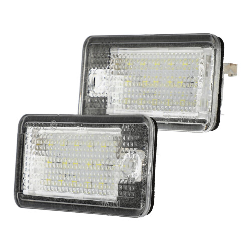 2 Pcs License Plate Light Tag Lights Removable Gel Auto Black