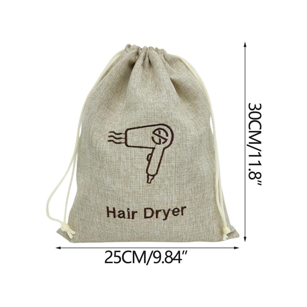 Oxford Cloth Hair Dryer Bag, Dustproof Travel Pouch, Portable Storage for Toiletries, Long-Lasting Drawstring Design