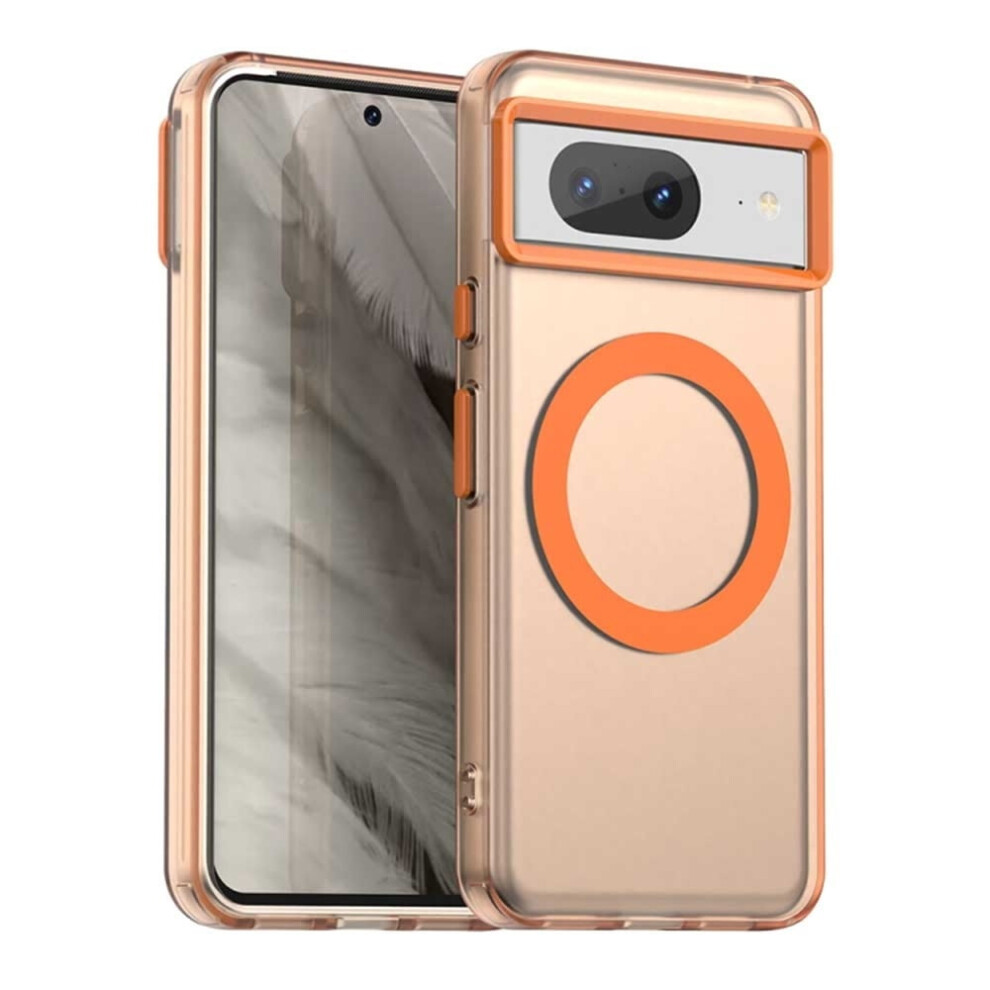 Cute Candy Magsafe-Compatible Slim Shockproof Case For Google Pixel 8 (6.3") Orange 9152228675582