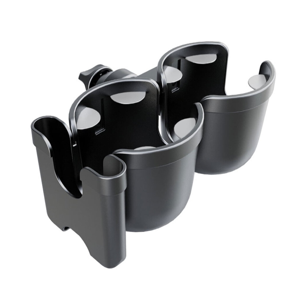 Stroller Double Cup Holder with Cellphone Holder Water Bottle Organiser for Wheelchair Walker Drink Beverage Holder