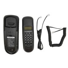 Przenośny cyfrowy telefon ścienny, regulacja głośności dzwonka (wysoka/niska) umożliwiająca dostosowanie poziomu dzwonka, kompatybilny z