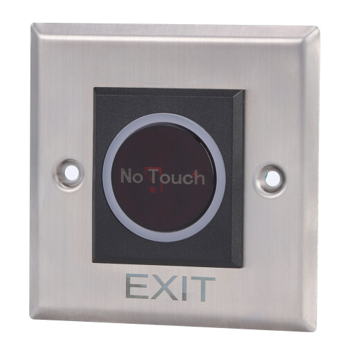 Infrared Sensor Contactless Exit Switch, Durable Stainless Steel Plate for Access Control Systems, Touchless No Touch Door Release with Stable and 1