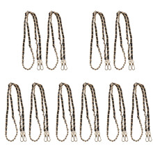 10St Lichtgewicht Zwarte PU Metalen Schoudertas Ketting Accessoire