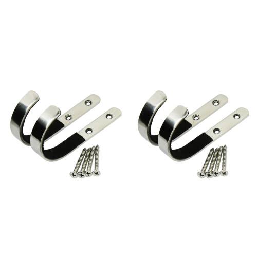 8Pièces Support Mural En Acier Plat Argenté Pour Outils Accessoires