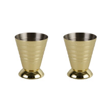 2Pièces Doseurs Dorés Acier Multi-Usage Bar