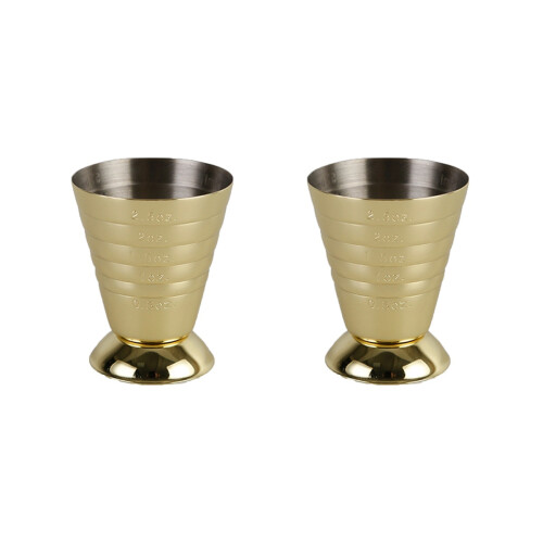 2Pièces Doseurs Dorés Acier Multi-Usage Bar