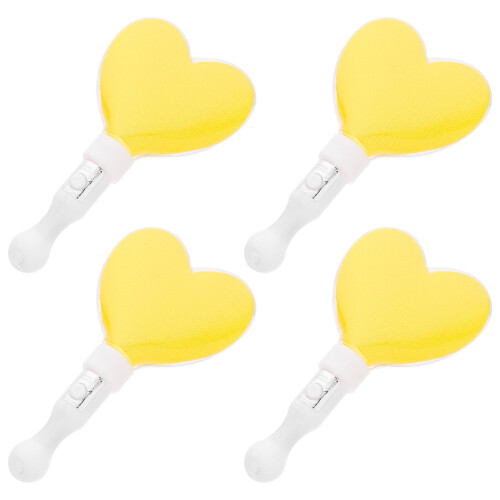 12Pcs Practical Pe Light Stick Yellow Heart Shape Concert 2