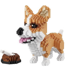 Corgi-Hundefutter-Bausets, Tiere für Jungen und Mädchen ab 14 Jahren. Nicht kompatibel mit Lego.