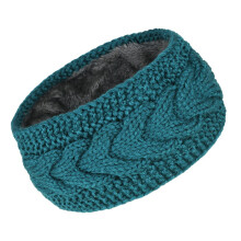 Gestricktes Stirnband mit Ohrenwärmer, gefüttertes Haarband, Thermokopftuch für Damen und Mädchen, Outdoor-Sport, Haaraccessoires für kaltes