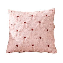 Fodere per cuscini decorativi per San Valentino, 45x45 cm, con fiocco a cuore, in velluto trapuntato.