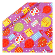 Bunte Geschenkpapierrolle für Geburtstage – 1/2/3/4/5/6 Stück, geeignet für Kinder, Jungen, Mädchen, Männer und Frauen – Geschenkpapier für