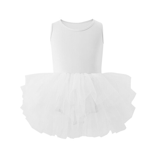 Κοριτσίστικα φορέματα μπαλέτου αμάνικα με δίχτυ χορού, στολή μπαλαρίνας για
