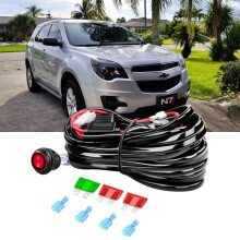 Led Light Bar Wiring Harness Kit - 2 Leads 12AWG Heavy Duty 12V on off Switch Power Relay Blade Fuse for Off Road Led Work Light