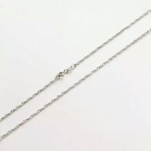 925 Sterling Silver Singapore Chain Necklace 1.3mm 22 inch