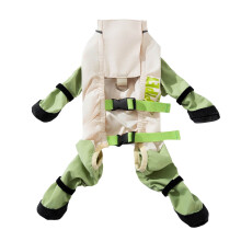 Calças antipoeira e botas impermeáveis antiderrapantes para cães com suspensório ajustável – para cães de pequeno e médio porte.