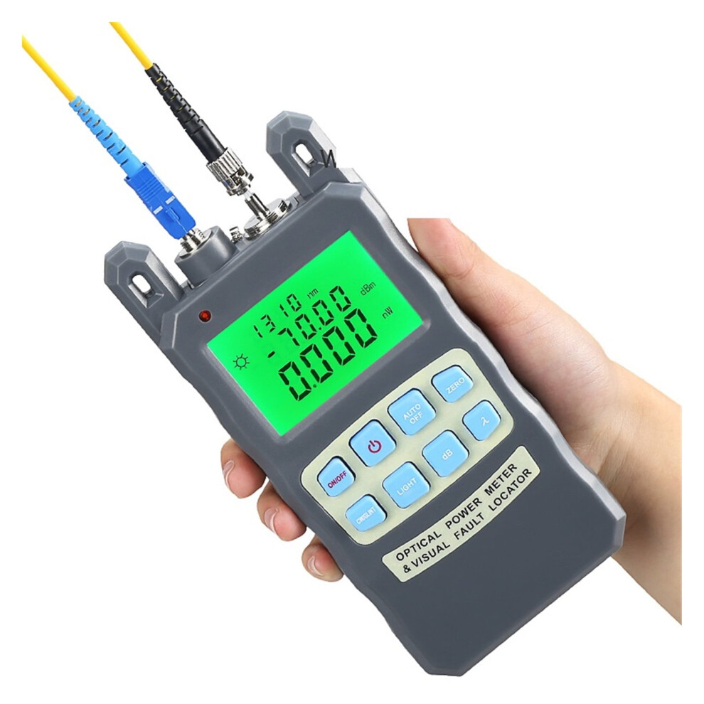 All-In-One Optical Power Meter With 1-50Mw Visual Fault Locator Optical Fiber Tester 5Km 10Km 20Km 30Km 50Km Vfl,Wide Measuring Range 9136381503371