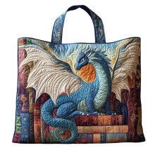 Willtoo3D Dameshandtas met Drakenprint, schoudertas, 300 g canvas